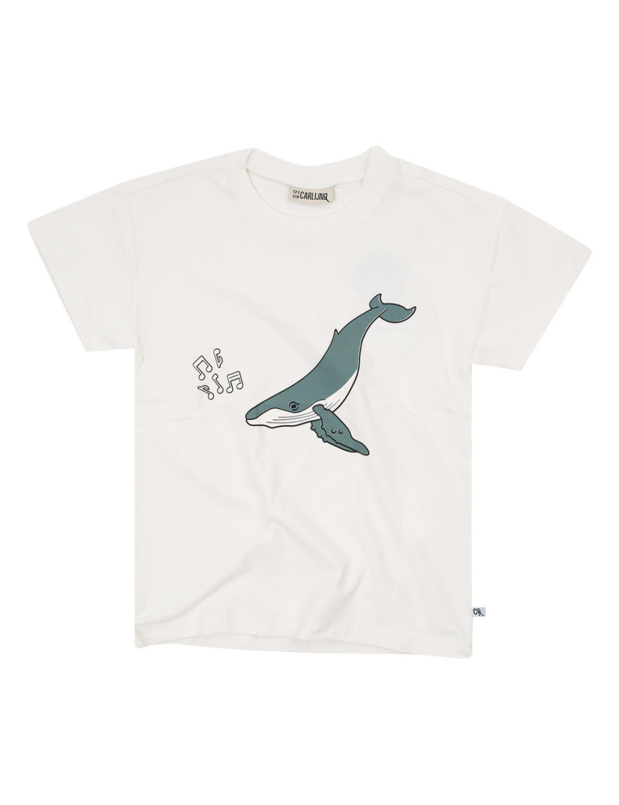 T-shirt bianca Whale carlijnq 